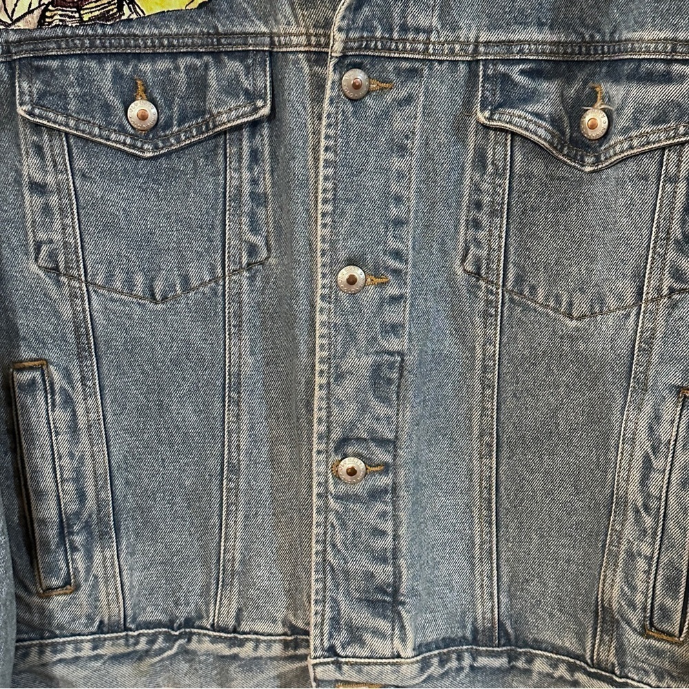 Custom Akira Toriyama Dragon Ball Z Androids Old Navy Denim Jacket Art Patch - Picture 7 of 16
